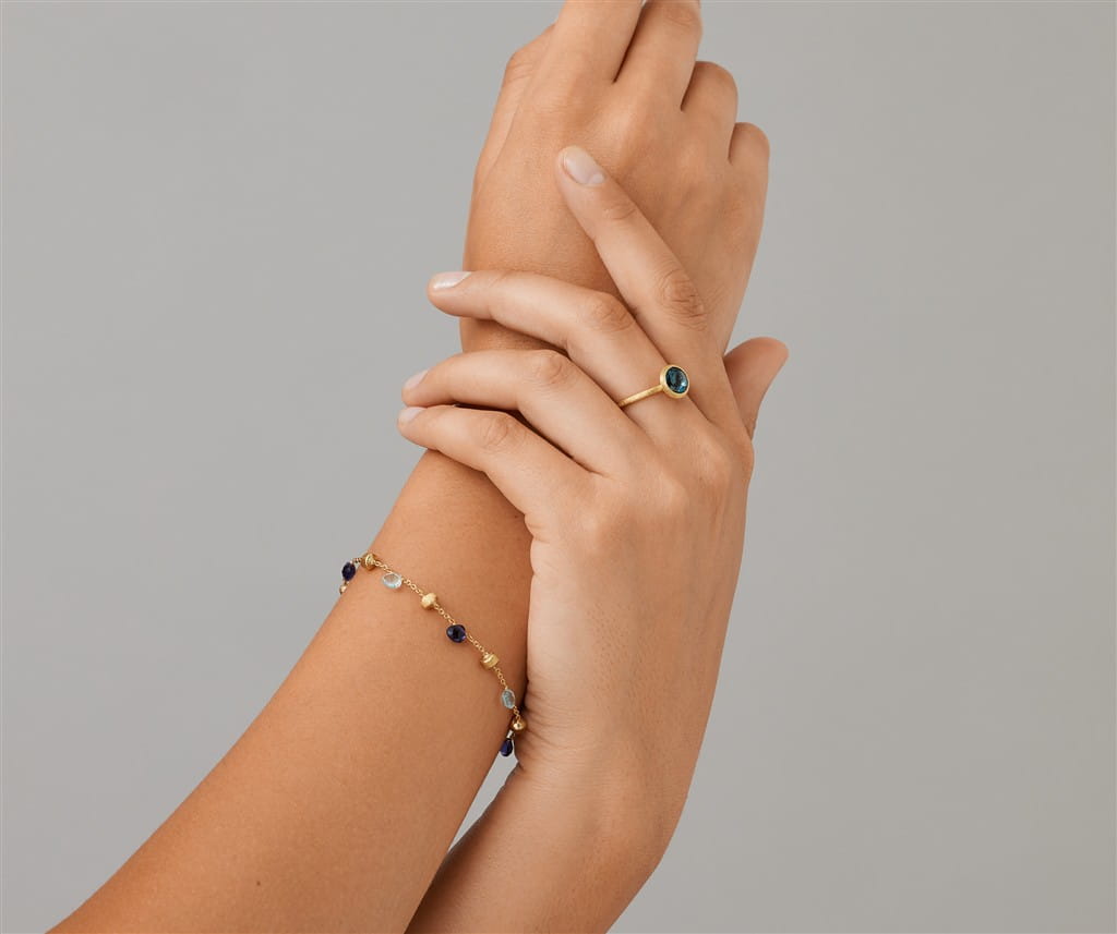 Marco Bicego 18K Yellow Gold Marco Bicego London Blue Topaz Stackable Ring Rings - Women's