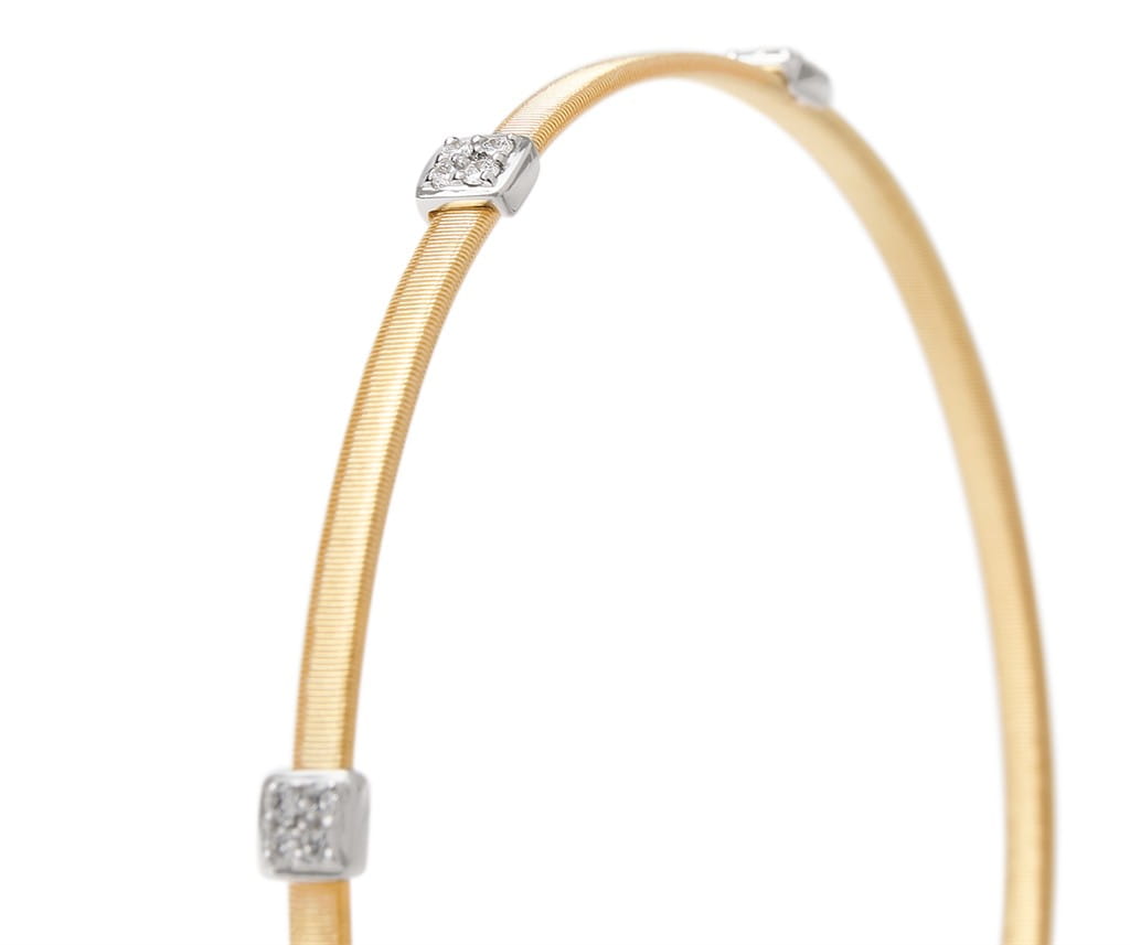 Marco Bicego 18K Yellow Gold Marco Bicego Small Stackable Bracelet with Diamonds Bracelets - Women's