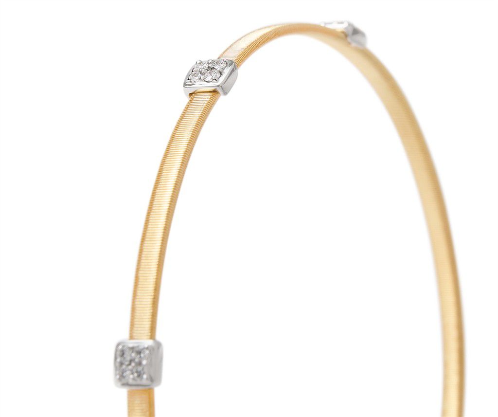 Marco Bicego 18K Yellow Gold Marco Bicego Small Stackable Bracelet with Diamonds Bracelets - Women's