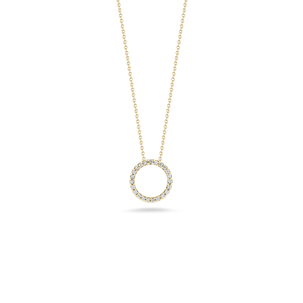 Roberto Coin 18K Yellow Gold Roberto Coin Diamond Circle Pendant XS Pendants