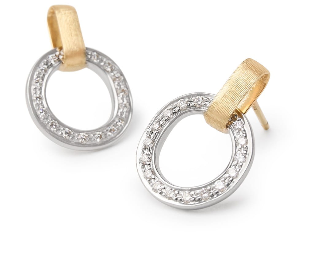 Marco Bicego 18K Yellow Gold Marco Bicego Flat-Link Diamond Stud Earrings Earrings
