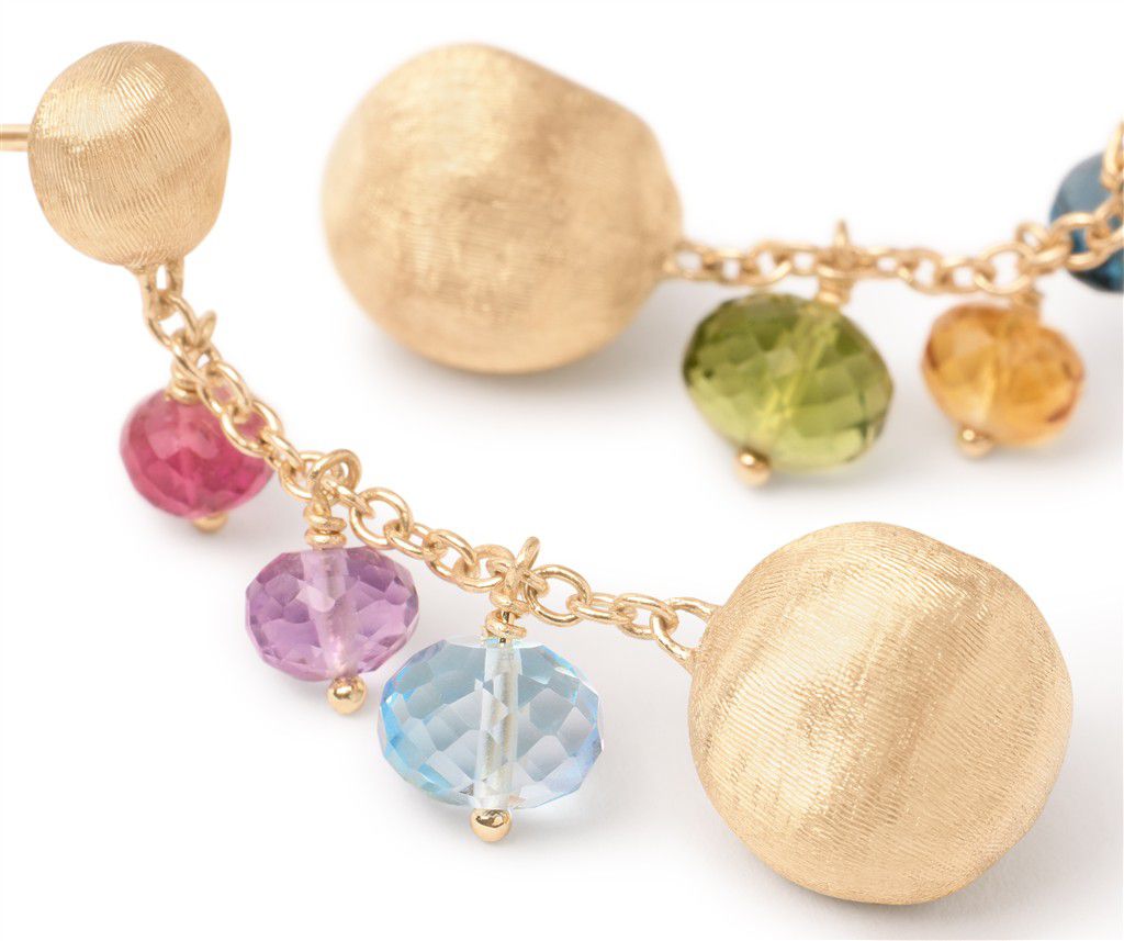 Marco Bicego 18K Yellow Gold Marco Bicego Earrings with Mixed Stones Earrings
