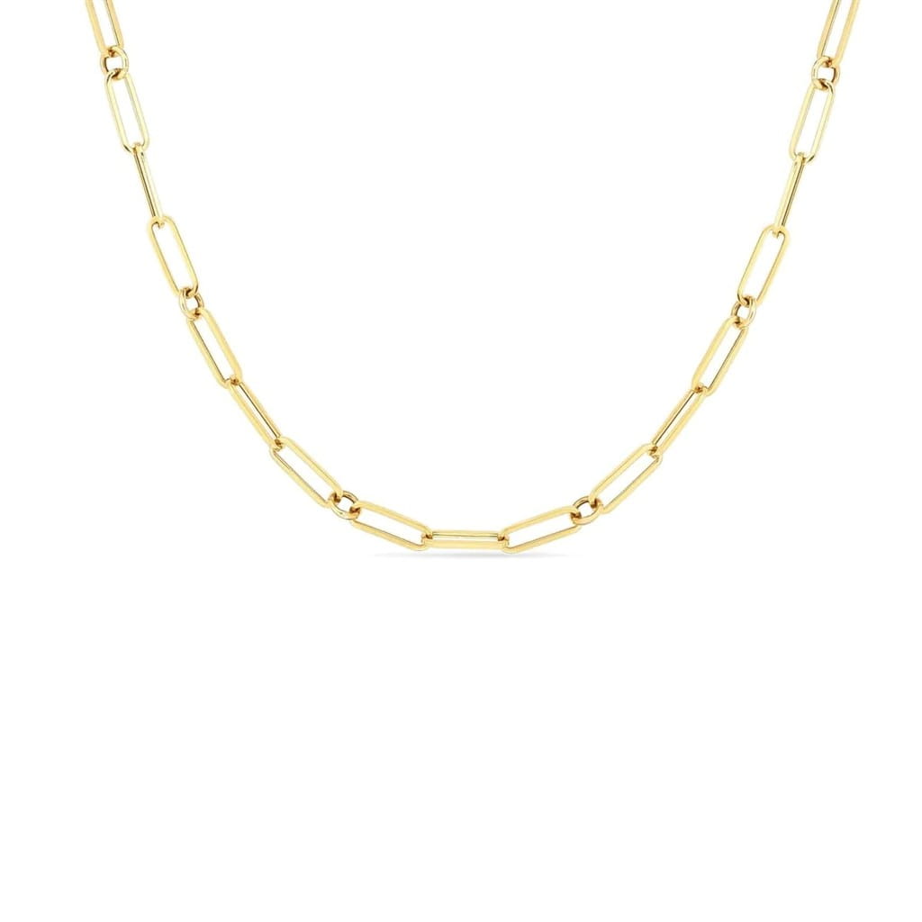 Roberto Coin 18K Yellow Gold Roberto Coin Paperclip & Round Link Chain Necklace Chains & Cords