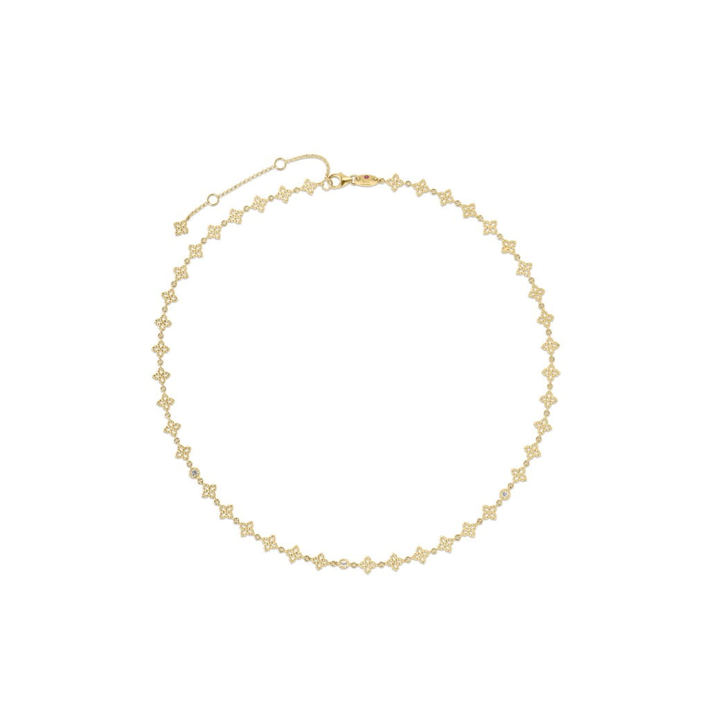 Roberto Coin 18K Yellow Gold Roberto Coin Principessa Diamond Flower Necklace Necklaces