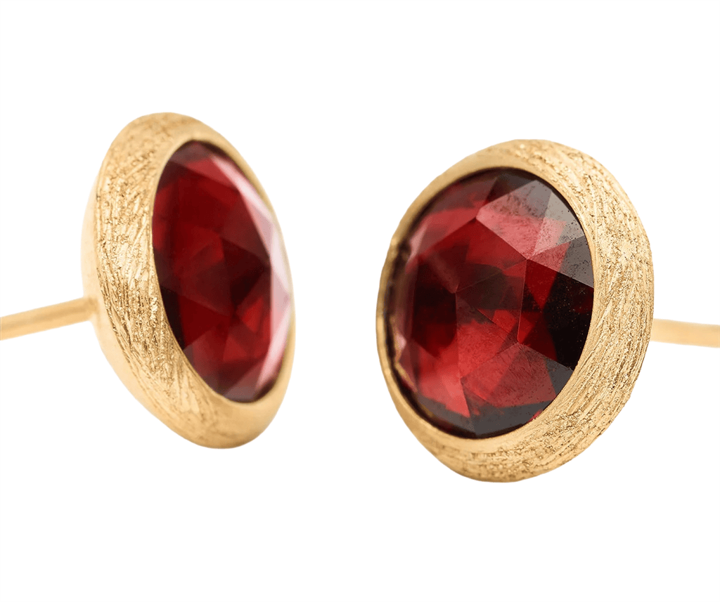 Marco Bicego 18K Yellow Gold Marco Bicego Red Garnet Stud Earrings Earrings