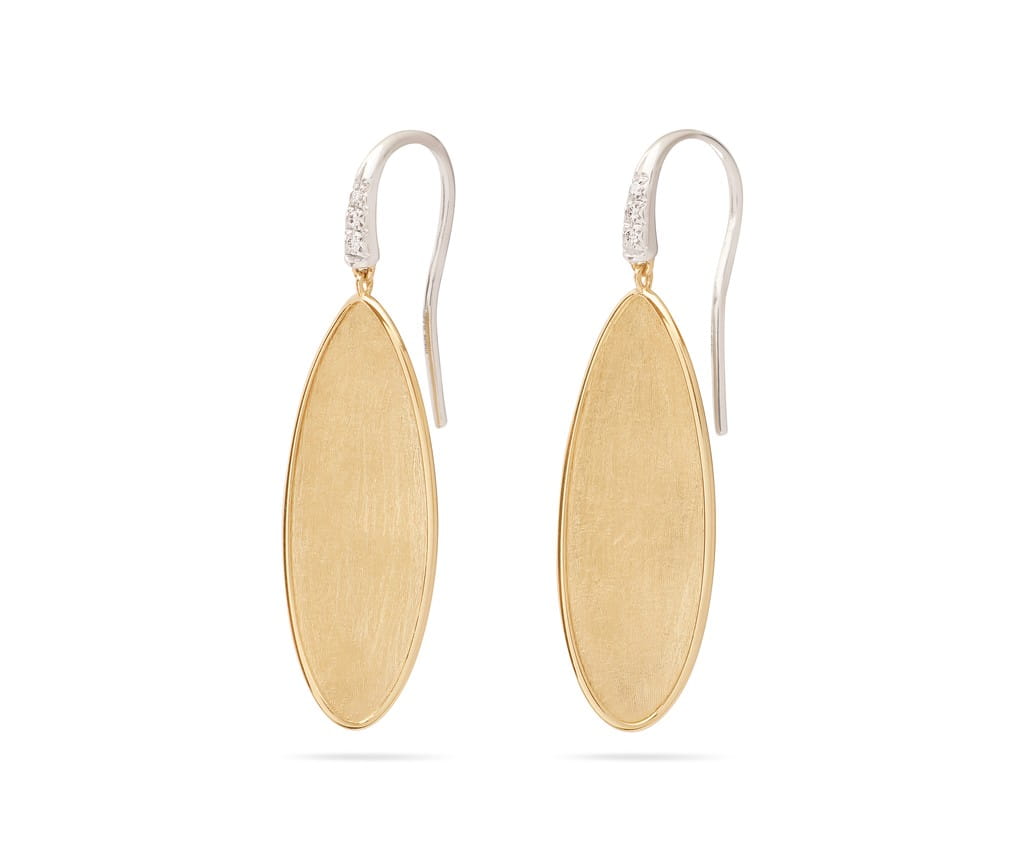 Marco Bicego 18K Yellow Gold Marco Bicego Petal Drop Earring with Diamond Hook Earrings