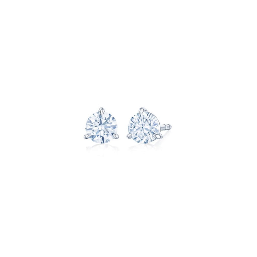 Kwiat Platinum Kwiat Round Brilliant Diamond Stud Earrings, 0.70ctw Earrings