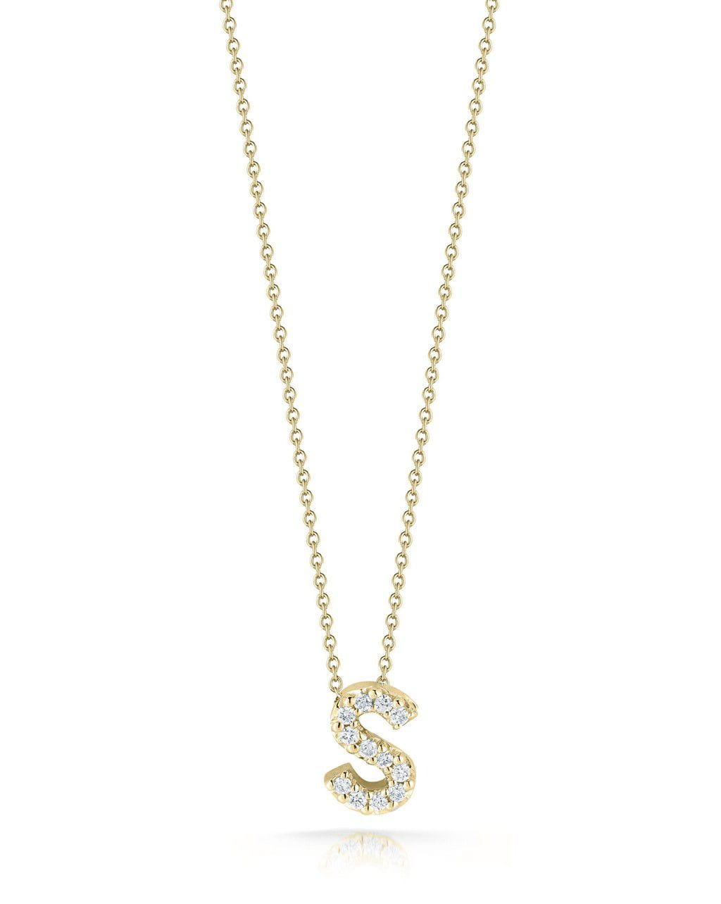 Roberto Coin 18K Yellow Gold Roberto Coin Letter "S" Pendant with Diamonds Pendants