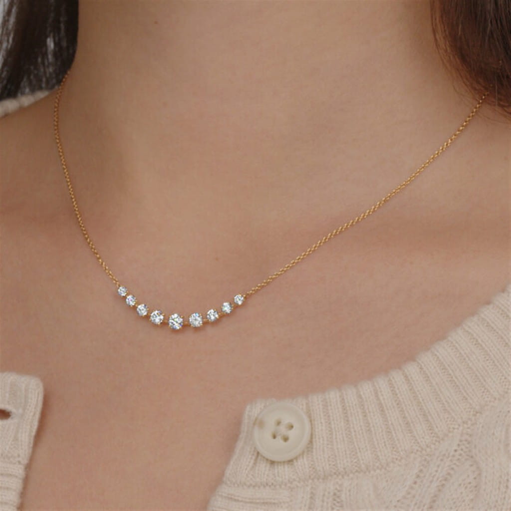 Kwiat 18K Yellow Gold Kwiat Nine-Stone Demi Necklace with Diamonds Necklaces
