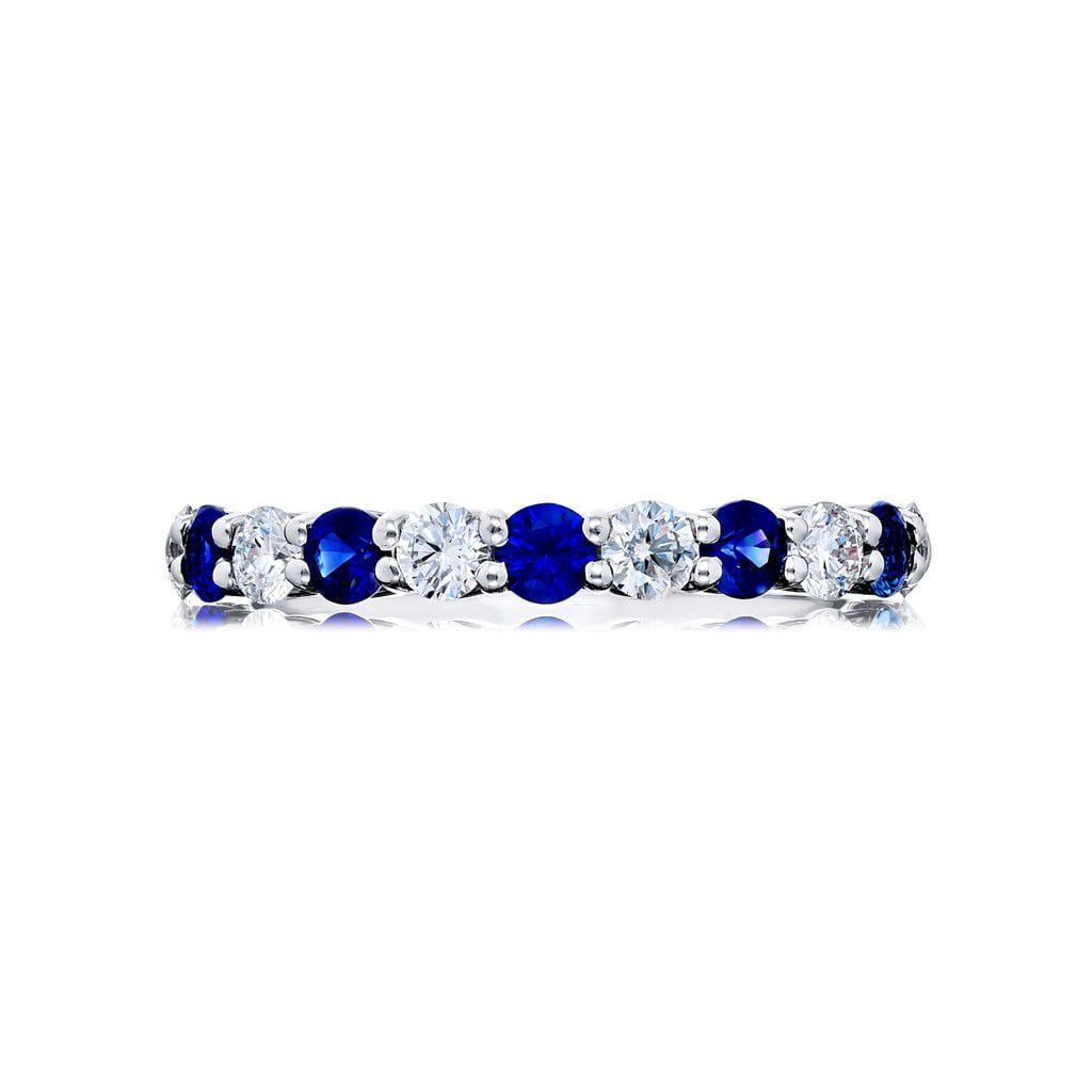 JB Star Platinum JB Star Diamond and Sapphire Half Eternity Band Rings - Women's