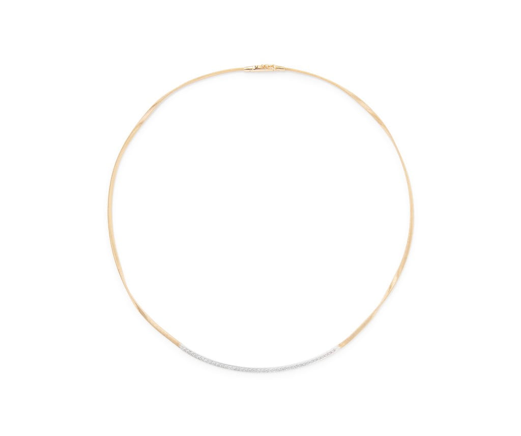 Marco Bicego 18K Yellow Gold Marco Bicego Coil Necklace With Diamond Bar Necklaces