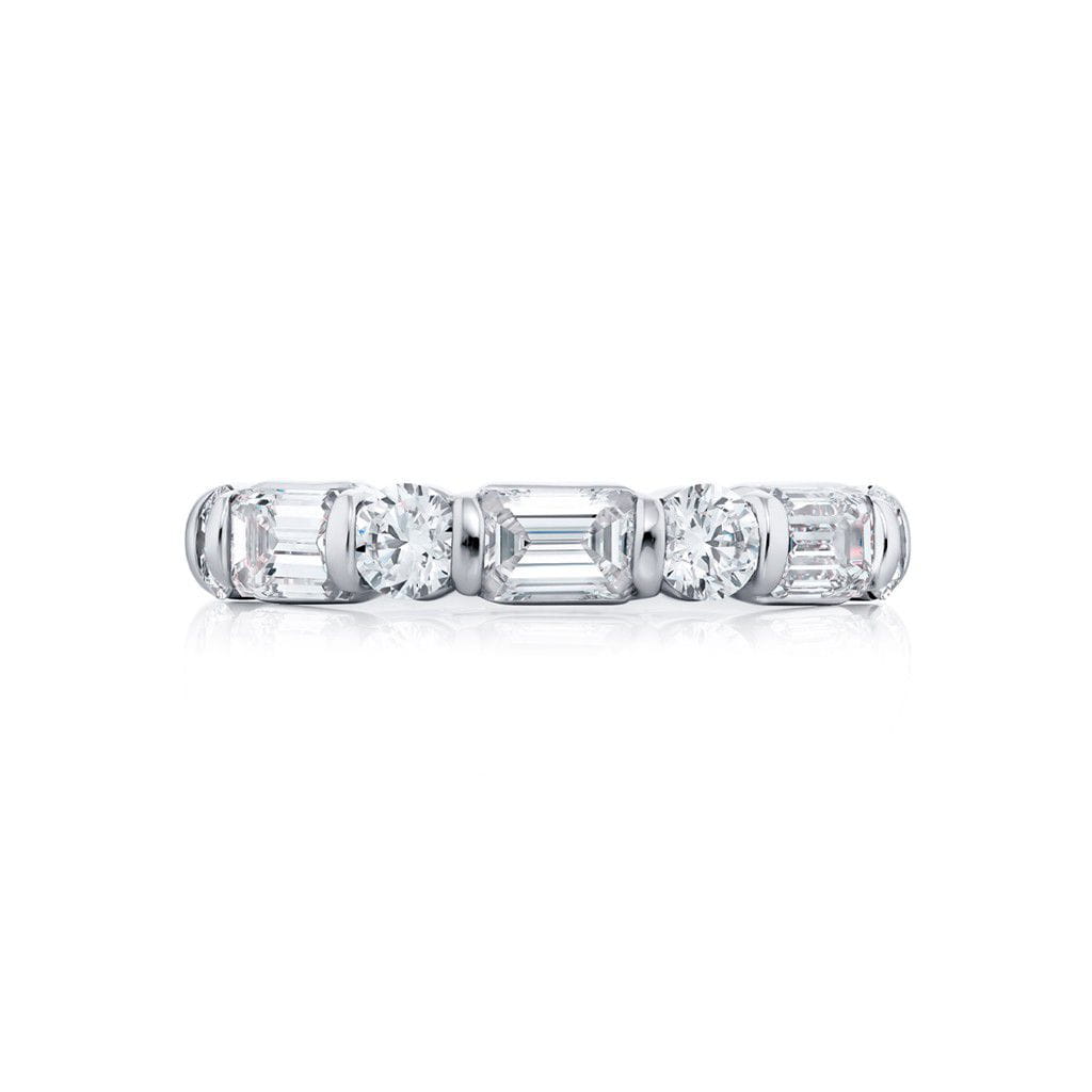 JB Star Platinum JB Star Diamond Dot-Dash Half-Eternity Band Rings - Women's