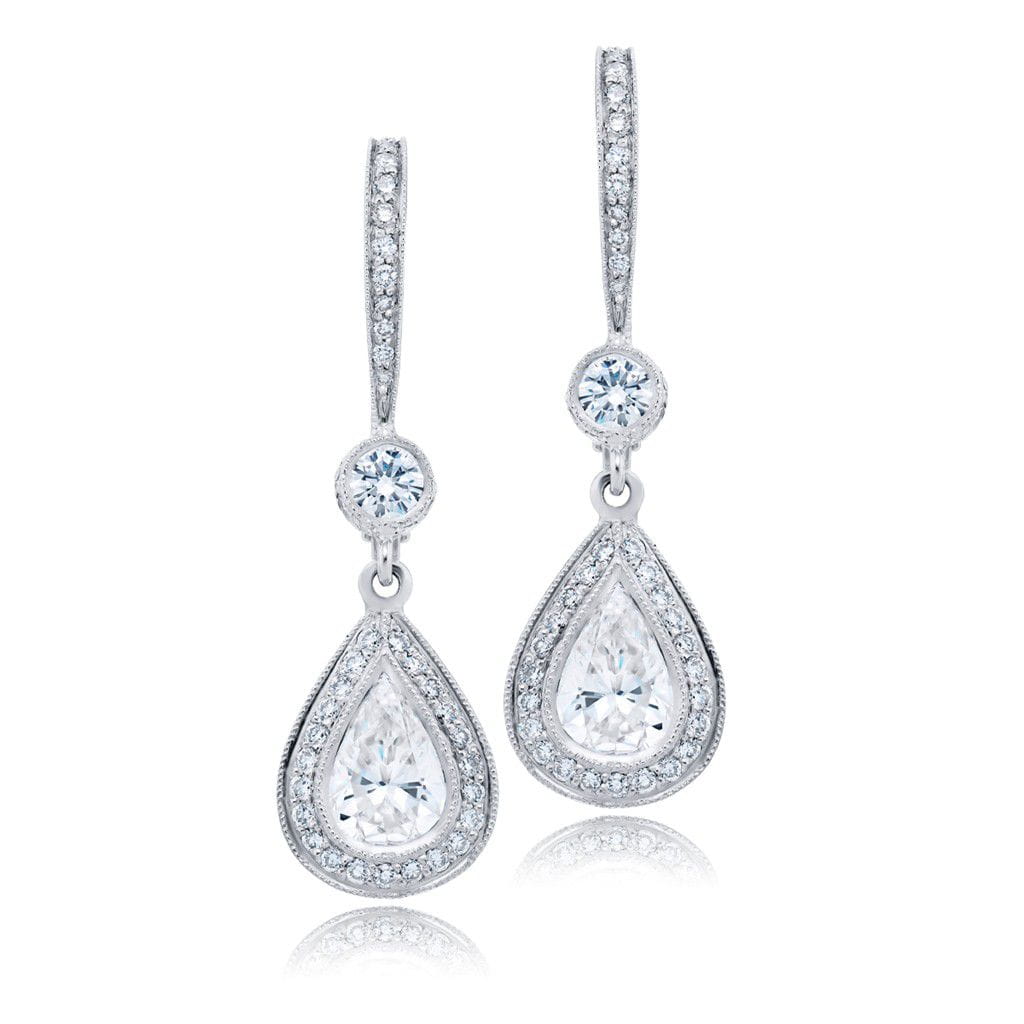 JB Star Platinum JB Star Diamond Drop Earrings Earrings