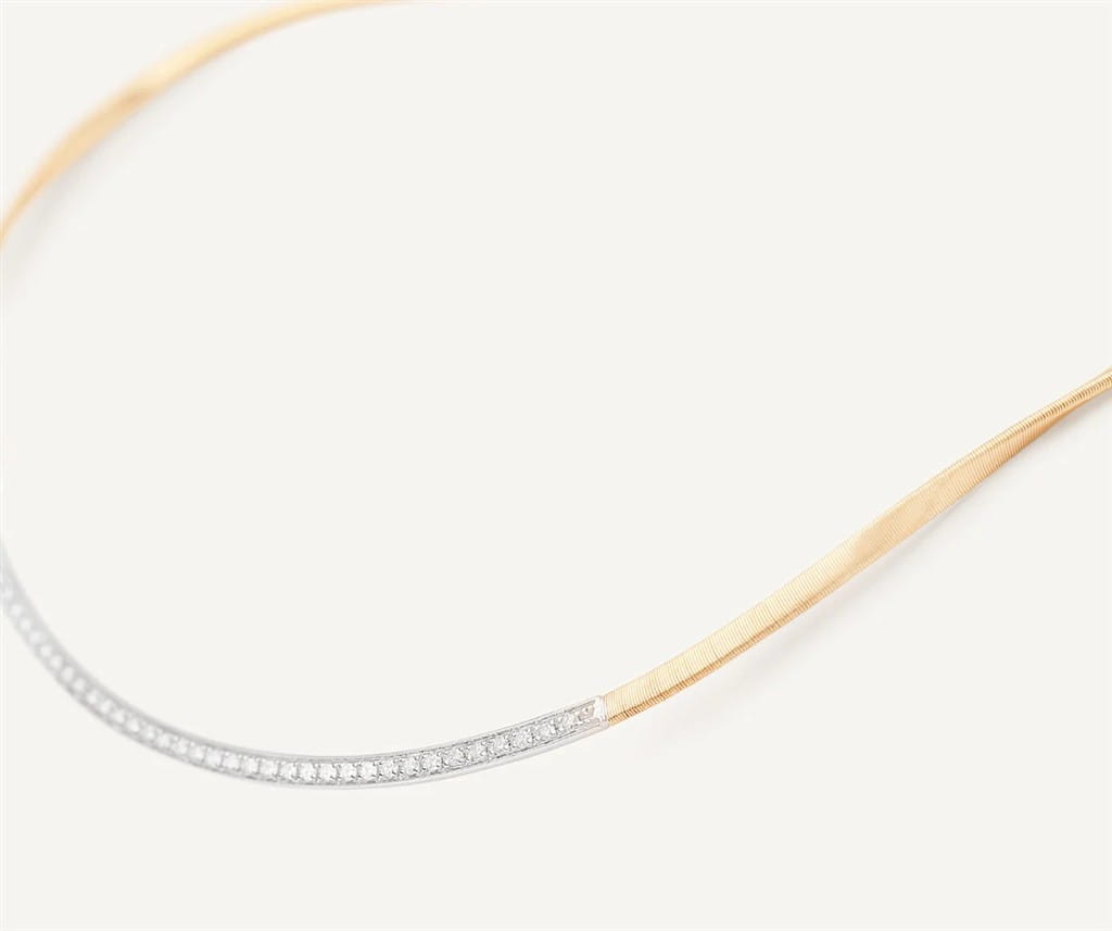 Marco Bicego 18K Yellow Gold Marco Bicego Coil Necklace With Diamond Bar Necklaces