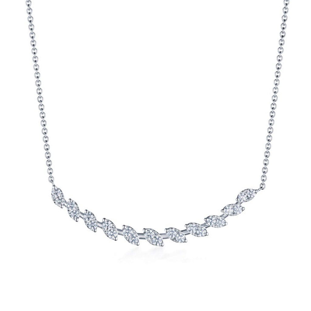 Kwiat 18K White Gold Kwiat Marquise Diamond Demi-Line Necklace Necklaces