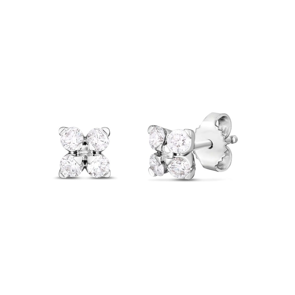 Roberto Coin 18K White Gold Roberto Coin Love in Verona Diamond Studs Earrings