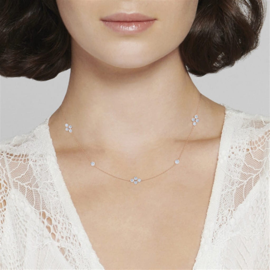 Kwiat 18K Rose Gold Kwiat Diamond Strings Quads Necklace Necklaces