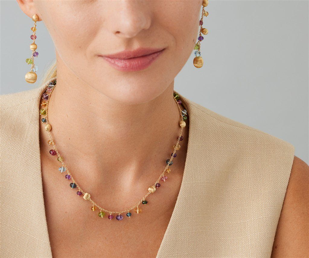 Marco Bicego 18K Yellow Gold Marco Bicego Necklace with Mixed Stones Necklaces