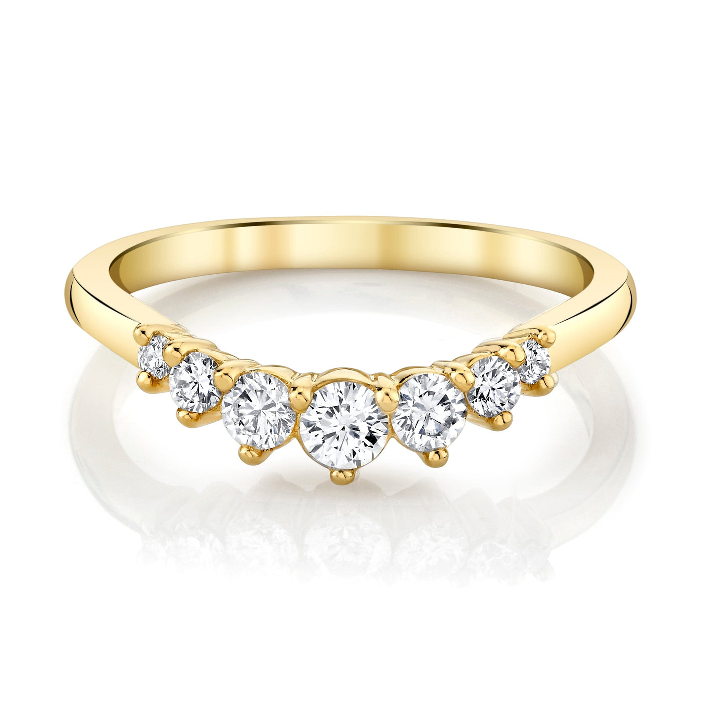Emerson Fine Jewelry 18K Yellow Gold Cassia Graduating Diamond Tiara Band Rings - Women's