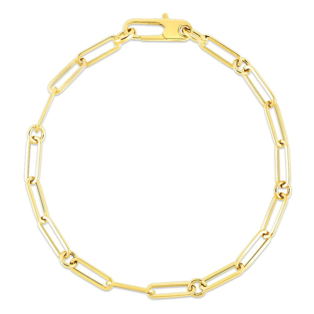 Roberto Coin 18K Yellow Gold Roberto Coin Paperclip and Round Chain Bracelet Bracelets - Women's