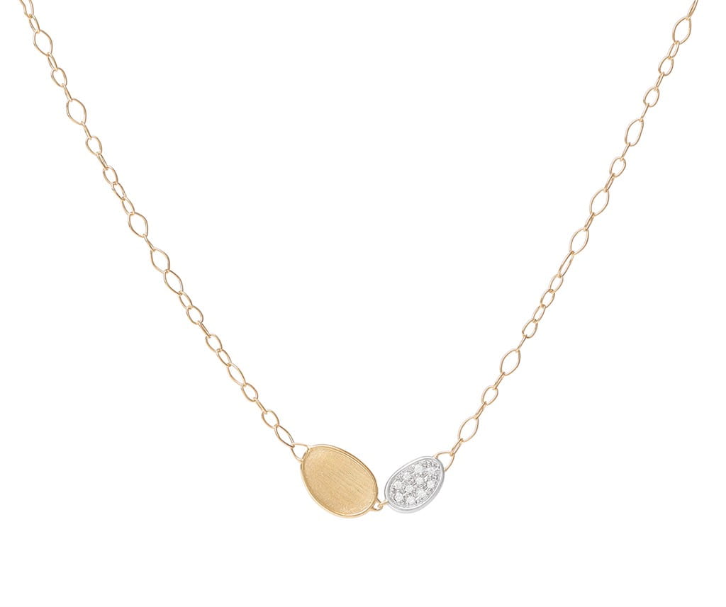 Marco Bicego 18K Yellow Gold Marco Bicego Pendant Chain Necklace with Diamonds, Mini Necklaces