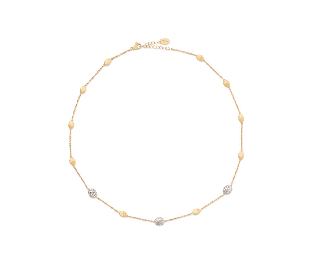 Marco Bicego 18K Yellow Gold Marco Bicego Diamond Bean Necklace Necklaces