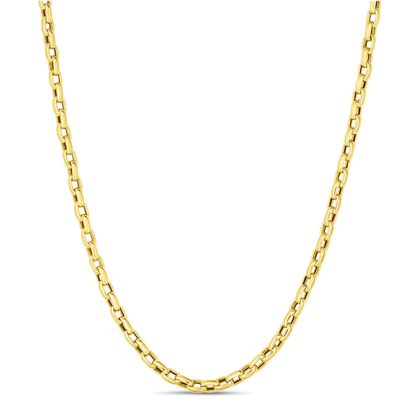 Roberto Coin 18K Yellow Gold Roberto Coin Gold Square Link Chain Necklace Necklaces