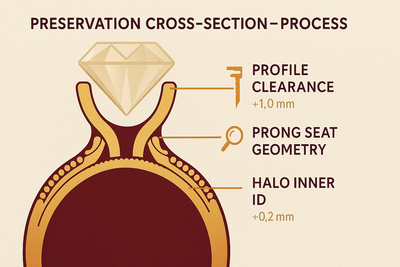 Will a New Center Diamond Fit My Existing Setting? Profile, Prong & Halo Checks