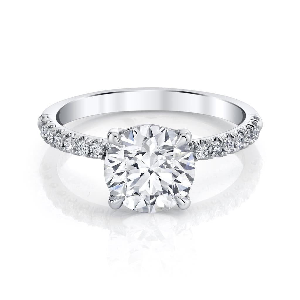 Emerson Fine Jewelry Platinum Everly Round Pave Diamond Engagement Ring Engagement Rings