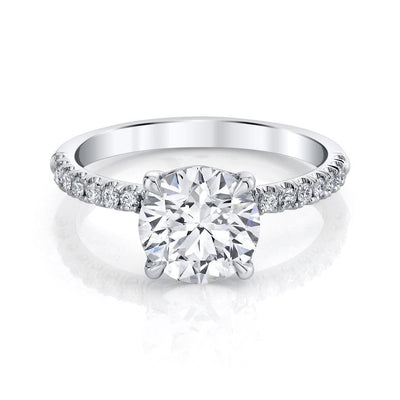 Emerson Fine Jewelry Platinum Everly Round Pave Diamond Engagement Ring Engagement Rings