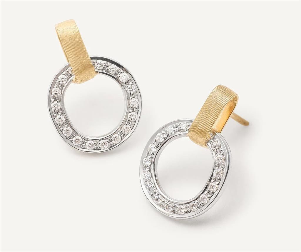 Marco Bicego 18K Yellow Gold Marco Bicego Flat-Link Diamond Stud Earrings Earrings