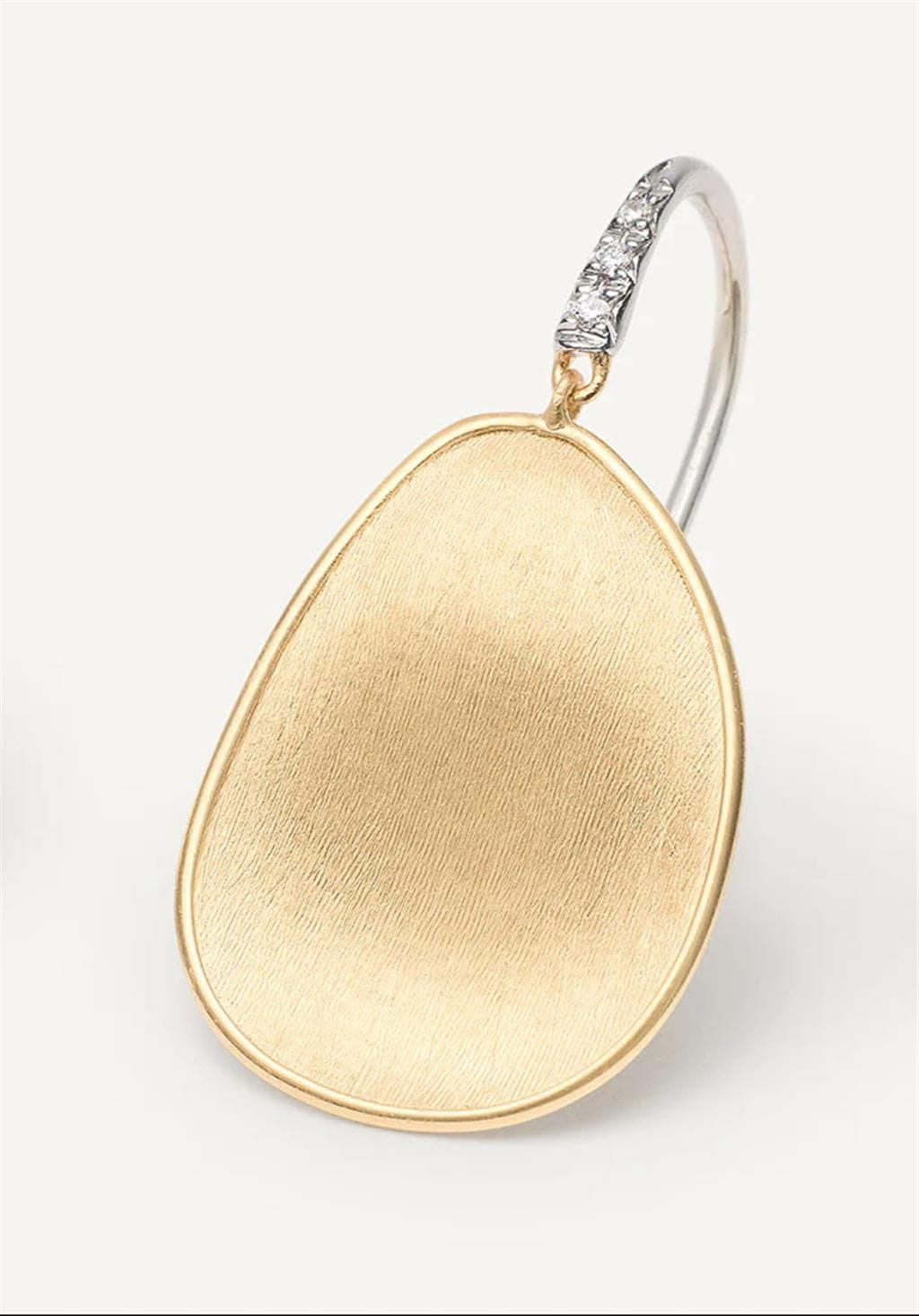 Marco Bicego 18K Yellow Gold Marco Bicego Petal Drop Earrings with Diamonds, Medium Earrings