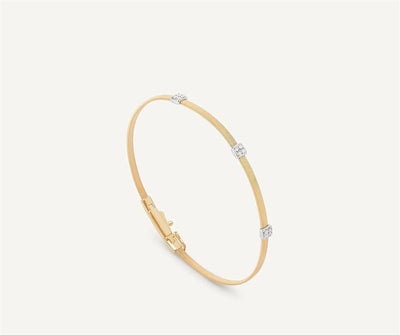 Marco Bicego 18K Yellow Gold Marco Bicego Small Stackable Bracelet with Diamonds Bracelets - Women's