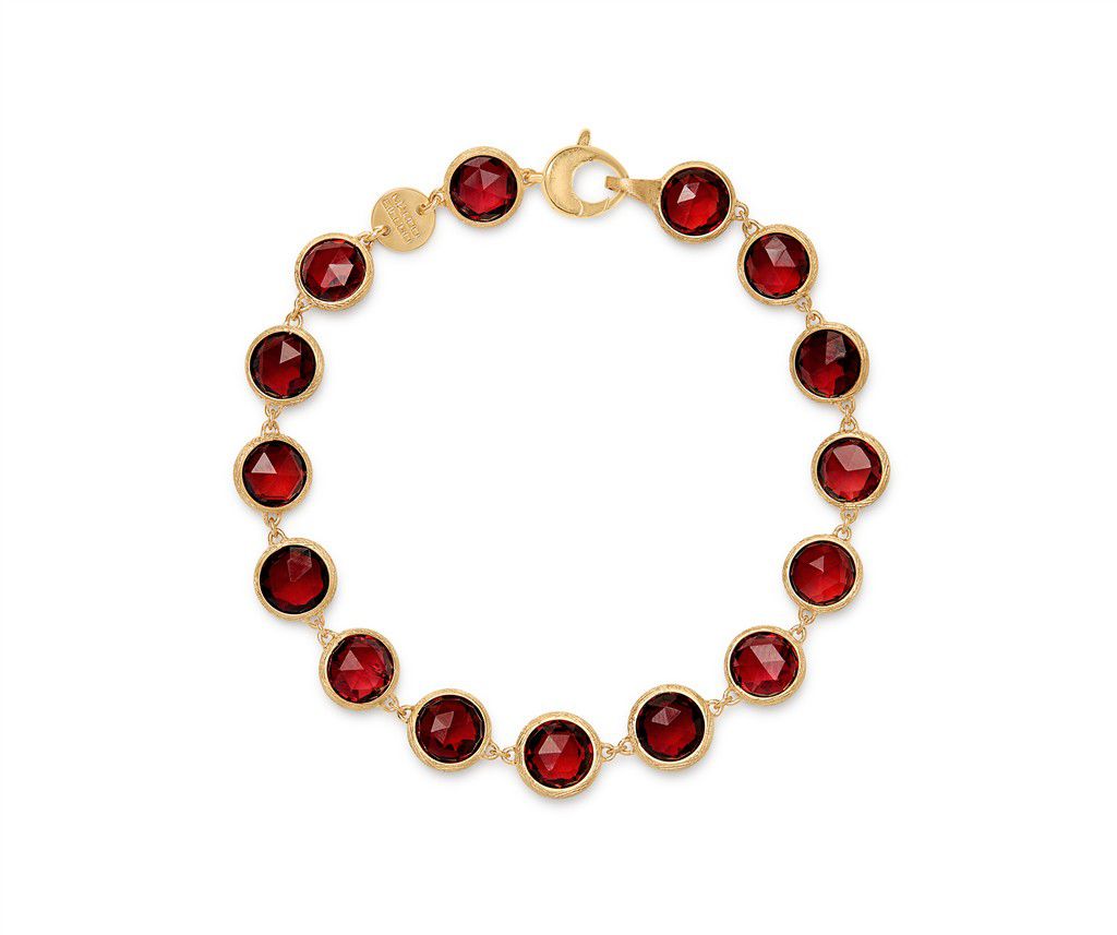 18K Yellow Gold Marco Bicego Bracelet with Red Garnet