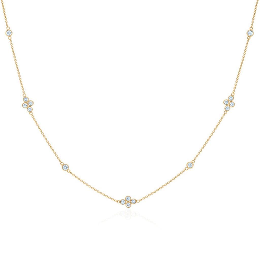 Kwiat 18K Yellow Gold Kwiat Diamond Strings Quads Necklace Necklaces