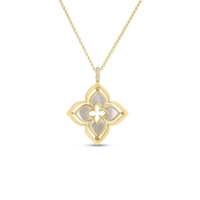 Roberto Coin 18K Yellow Gold Roberto Coin Venetian Princess Pirouette Diamond & Mother of Pearl Necklace Pendants