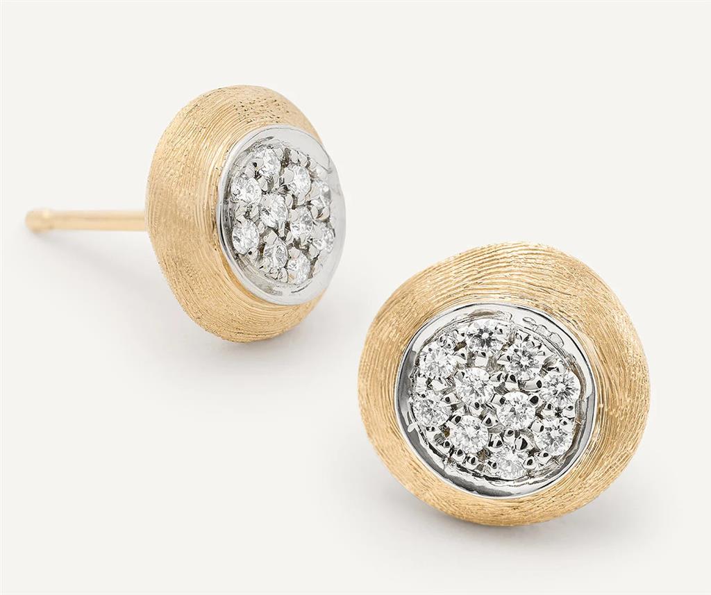 Marco Bicego 18K Yellow Gold Marco Bicego Diamond Pave Stud Earrings Earrings