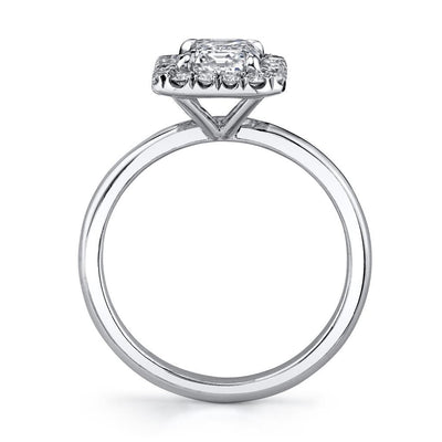 Emerson Fine Jewelry Platinum Everly Emerald Halo Diamond Engagement Ring Engagement Rings