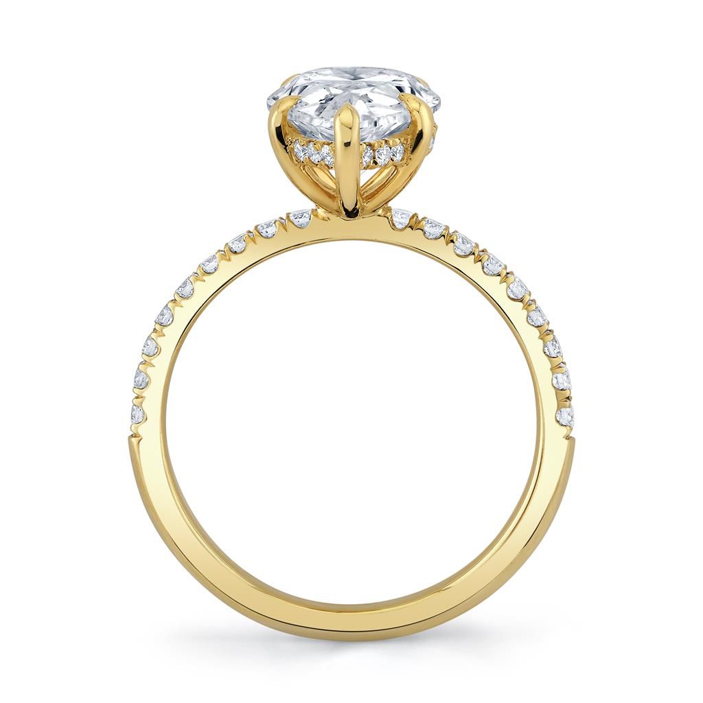 Emerson Fine Jewelry 18K Yellow Gold Everly Pear Hidden Halo with Pave Diamond Engagement Ring Engagement Rings
