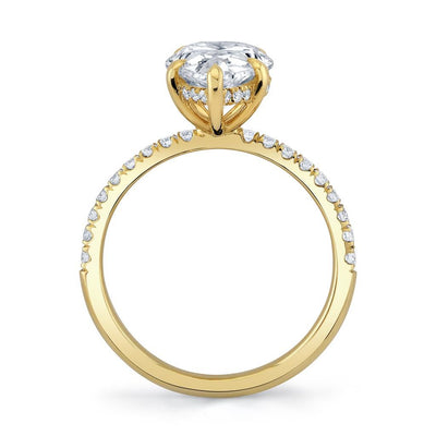 Emerson Fine Jewelry 18K Yellow Gold Everly Pear Hidden Halo with Pave Diamond Engagement Ring Engagement Rings