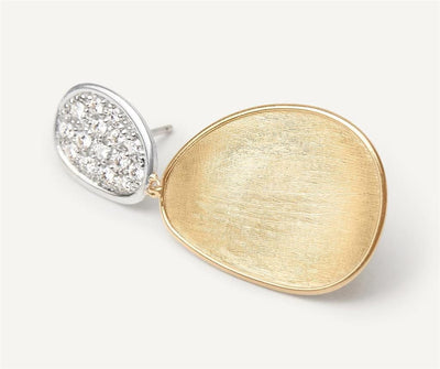 Marco Bicego 18K Yellow Gold Marco Bicego Double Drop Earring With Diamonds, Small Earrings