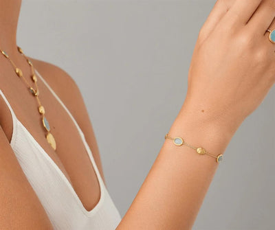Marco Bicego 18K Yellow Gold Marco Bicego Aquamarine Bracelet. Bracelets - Women's