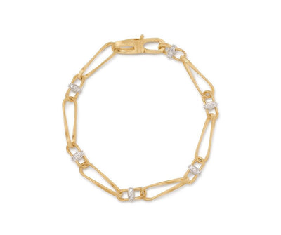 Marco Bicego 18K Yellow Gold Marco Bicego Twisted Coil Link Bracelet with Diamonds Bracelets - Women's