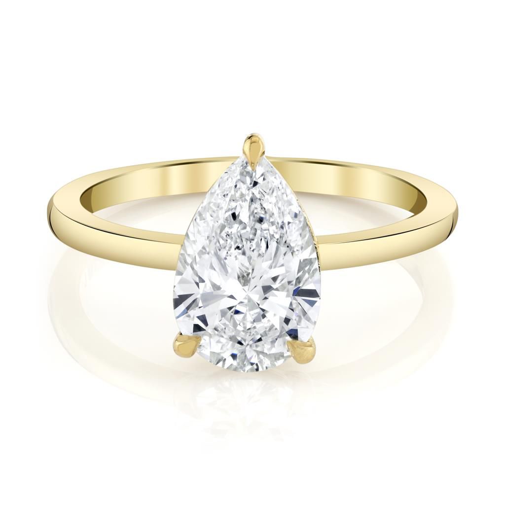 Emerson Fine Jewelry 18K Yellow Gold Everly Classic Pear Diamond Engagement Ring Engagement Rings