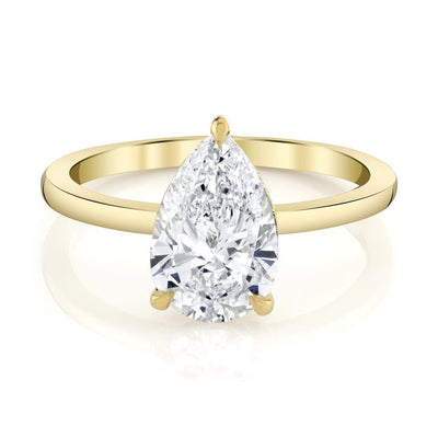 Emerson Fine Jewelry 18K Yellow Gold Everly Classic Pear Diamond Engagement Ring Engagement Rings