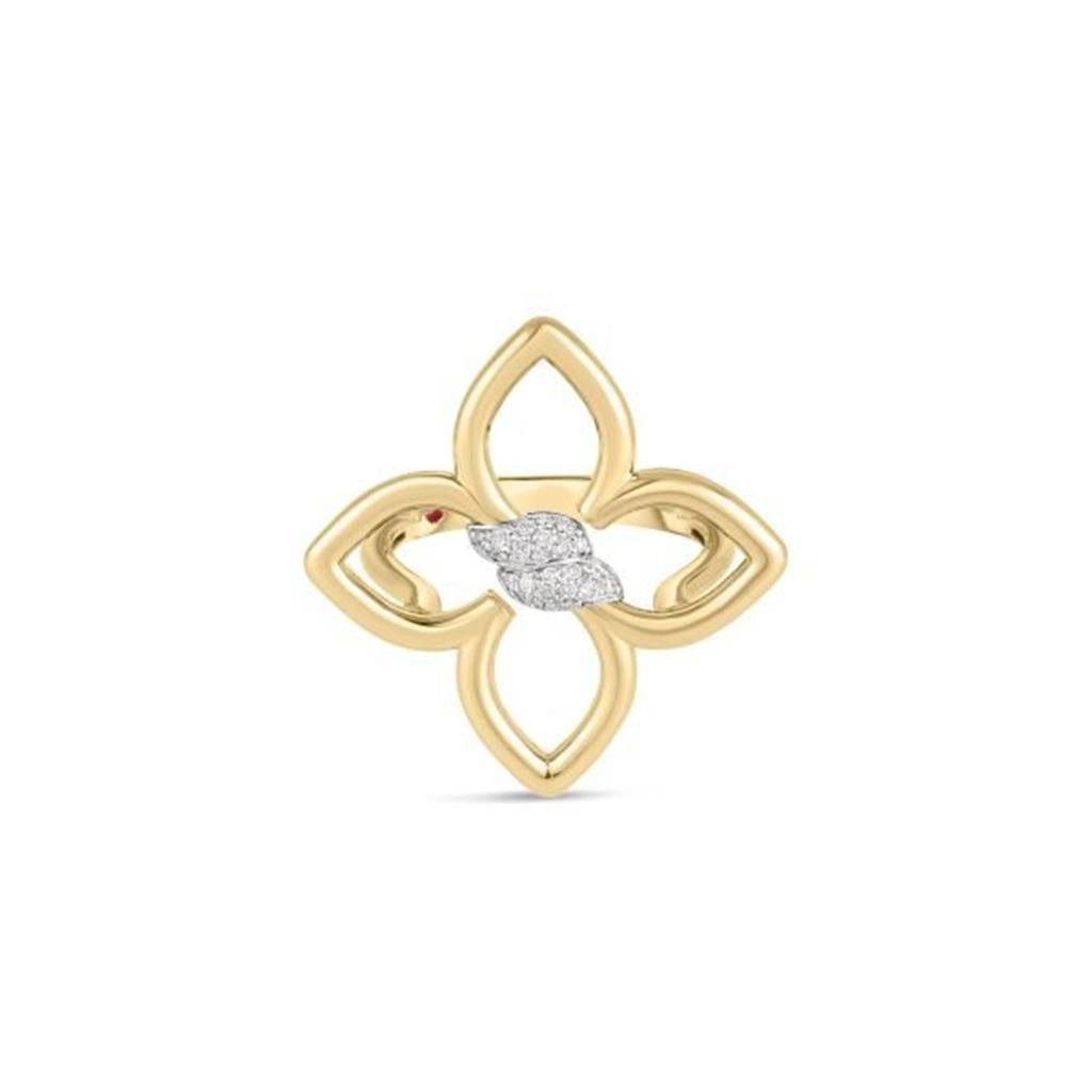 Roberto Coin 18K Yellow Gold Roberto Coin Cialoma Small Flower Ring Earrings