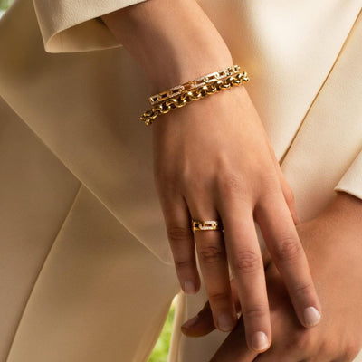 Roberto Coin 18K Yellow Gold Roberto Coin Navarra Diamond Chain Link Bangle Bracelets - Women's
