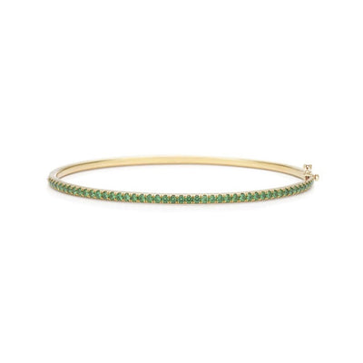 Kwiat 18K Yellow Gold Kwiat Stackable Slim Bangle with Tsavorites Bracelets - Women's