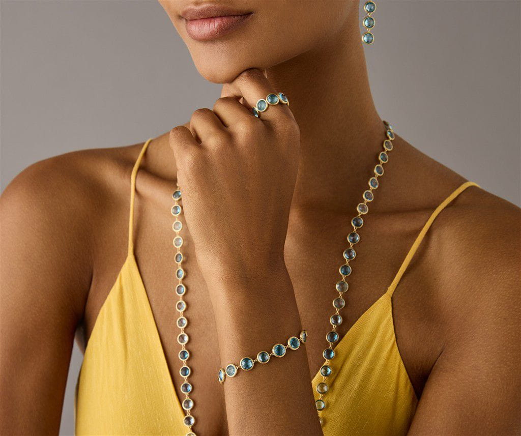 18K Yellow Gold Marco Bicego Bracelet with Topazes