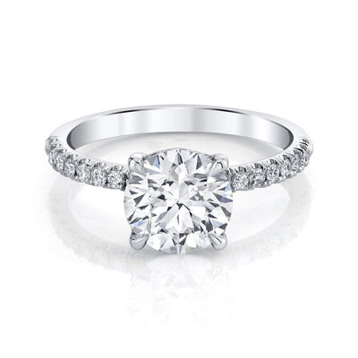 Emerson Fine Jewelry Platinum Everly Round Pave Diamond Engagement Ring Engagement Rings